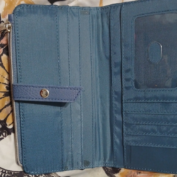 Elegant Blue Owl Print Women's Wallet - Picture 5 of 8